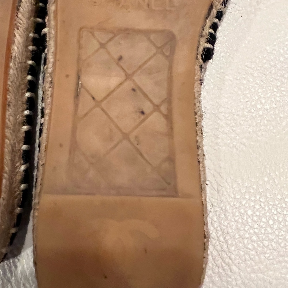 CHANEL Espadrilles Tweed and Velvet Grey/Black size 35 - Picture 11 of 12